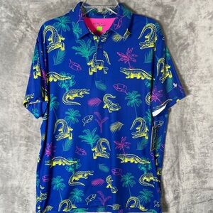 Men's Blue Tropical Print Shirt